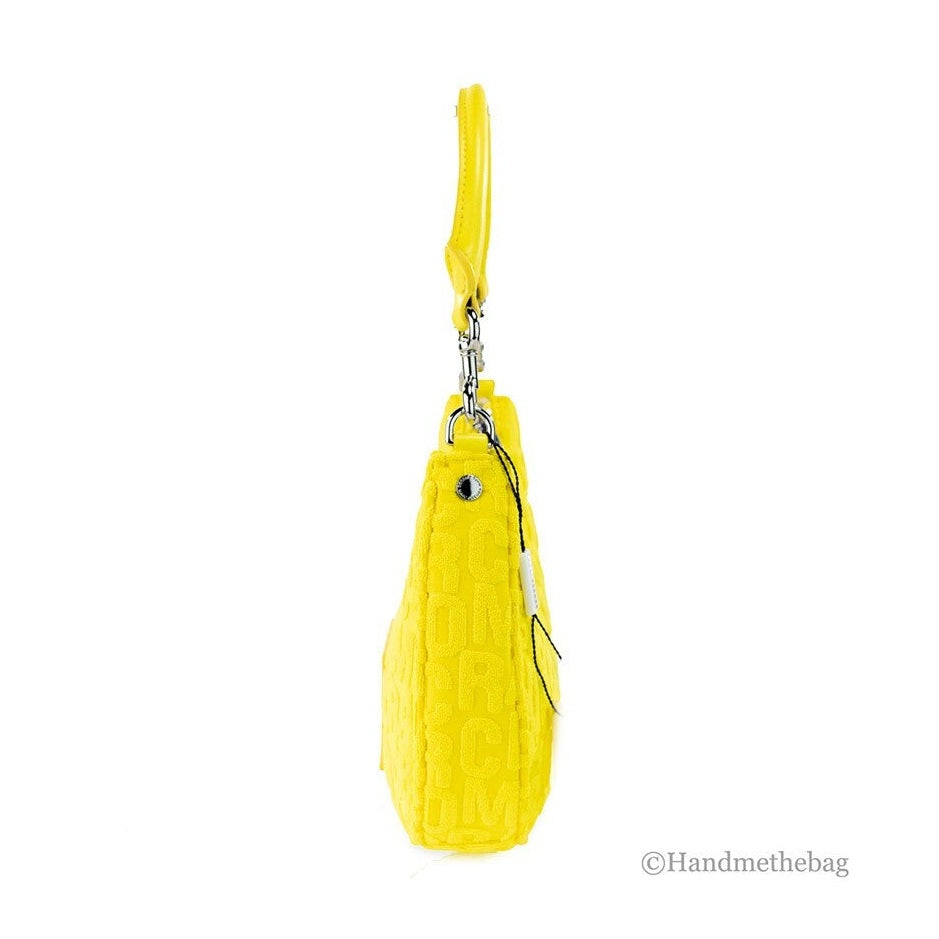 Marc Jacobs Monogram Terry Fabric Golden Kiwi Hobo Shoulder Bag Purse