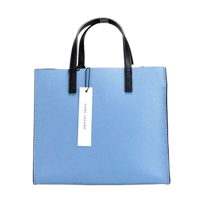 Marc Jacobs Grind Mini Blue Heaven Colorblock Leather Tote Crossbody Bag Purse