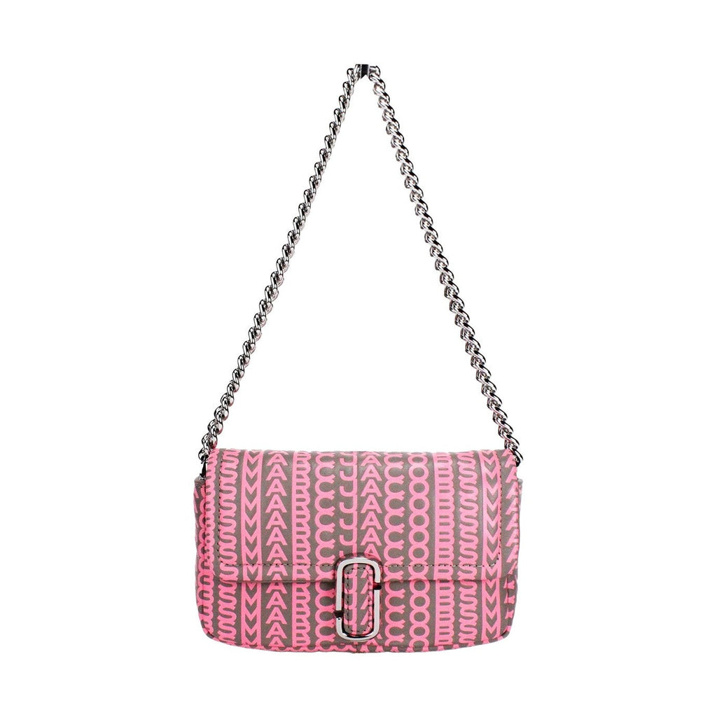 Marc Jacobs Neon Pink The Monogram Leather J Marc Mini Shoulder Bag Crossbody