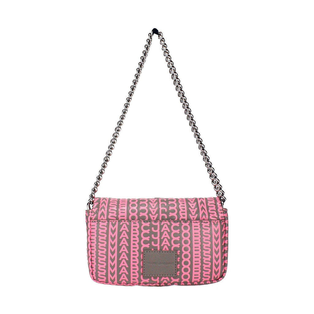 Marc Jacobs Neon Pink The Monogram Leather J Marc Mini Shoulder Bag Crossbody