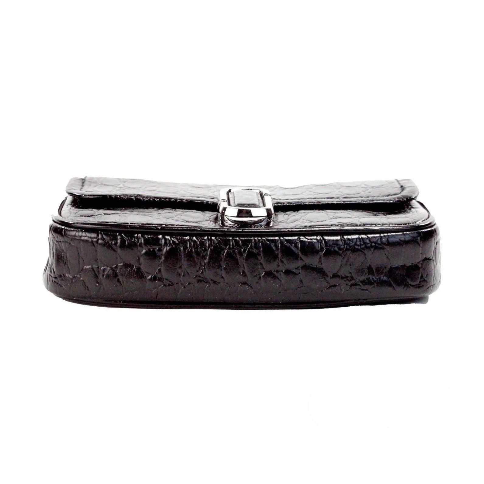 Marc Jacobs The Mini Shoulder Bag Black Embossed Leather Crossbody Bag