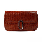 Marc Jacobs The Mini Shoulder Bag Spice Brown Embossed Leather Crossbody Bag