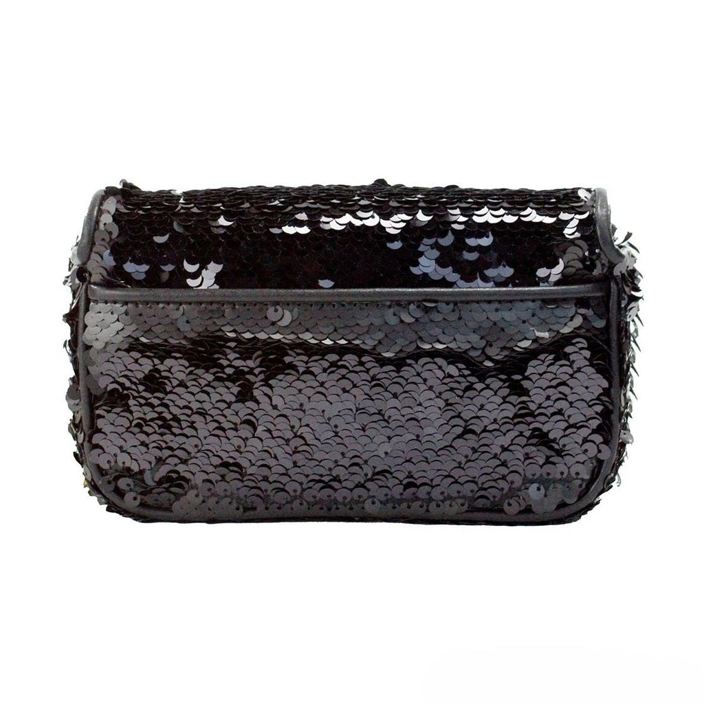 Marc Jacobs The Mini J Marc Shoulder Bag Black Sequined Crossbody Bag