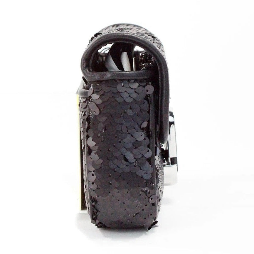 Marc Jacobs The Mini J Marc Shoulder Bag Black Sequined Crossbody Bag