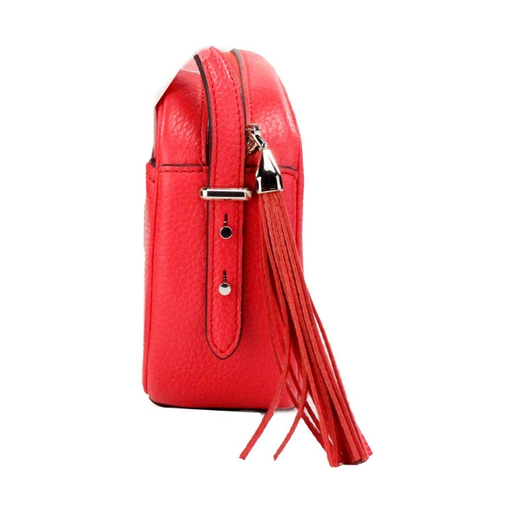 Kate Spade New York Women'S Kourtney Pebbled Leather Zip Around Camera Crossbody Bag (Stoplight)