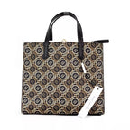 Marc Jacobs Mini Grind Signet Printed Leather Crossbody Tote Handbag Purse