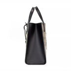 Marc Jacobs Mini Grind Signet Printed Leather Crossbody Tote Handbag Purse