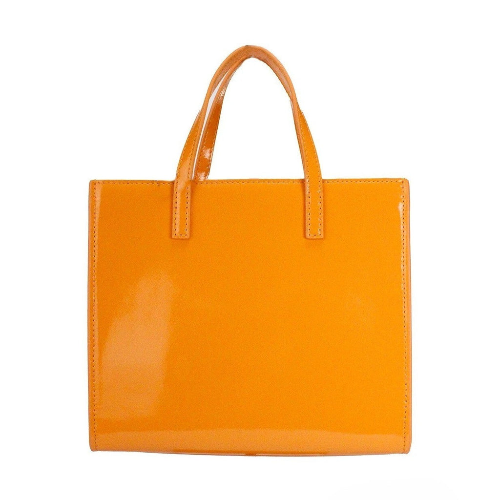 Marc Jacobs Mini Grind Scorched Patent Leather Crossbody Tote Bag Purse