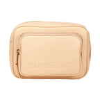 Burberry Small Branded Peach Pink Grainy Leather Camera Crossbody Bag