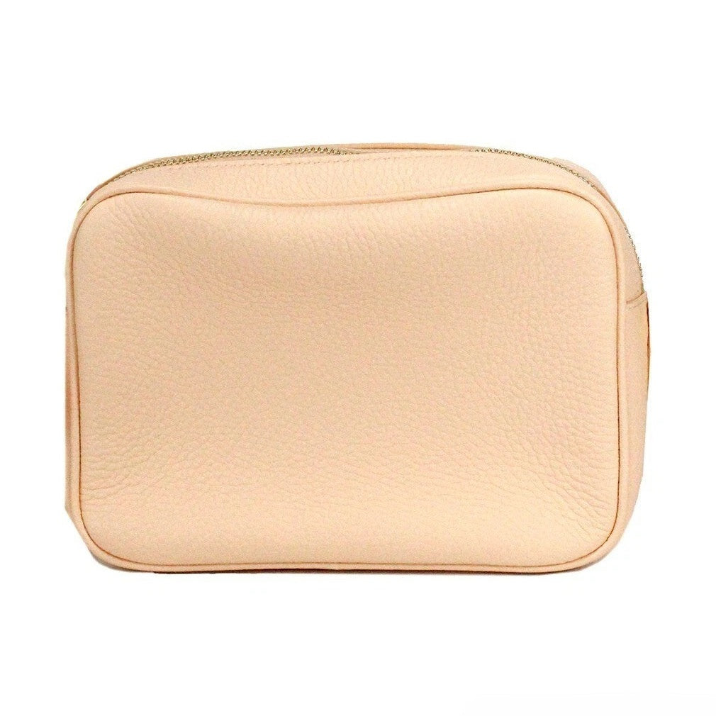 Burberry Small Branded Peach Pink Grainy Leather Camera Crossbody Bag