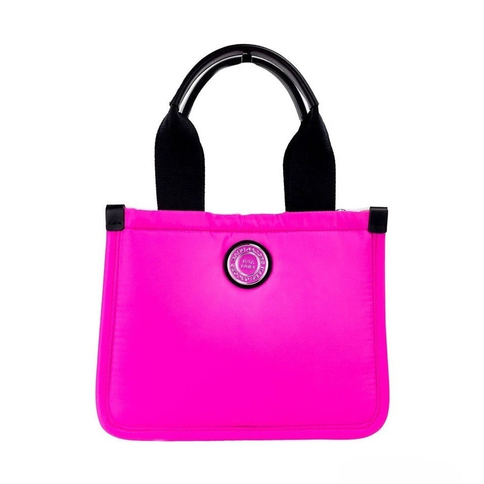Marc Jacobs Small Neon Fuchsia Nylon Fabric Tote Convertible Bag Purse