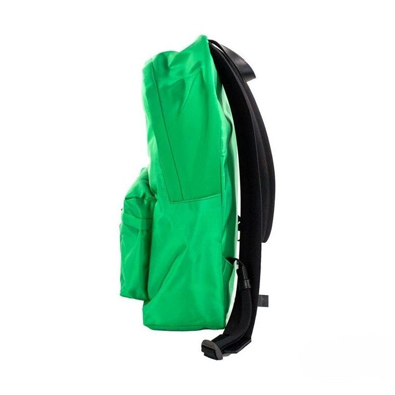 Versace Large Bright Green Nylon Fabric Medusa Shoulder Backpack Bookbag