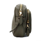 Burberry Small Branded Dark Fern Green Grainy Leather Camera Crossbody Bag