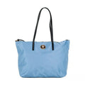 Versace Portuna Medusa Medium Cornflower Blue Nylon Leather Tote Bag Purse