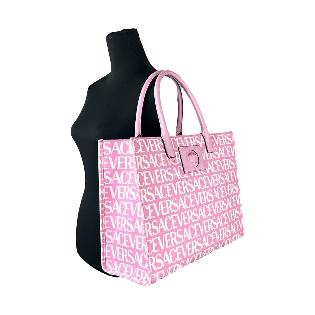 Versace Medusa Large Canvas Large Tote Bag Baby Pink