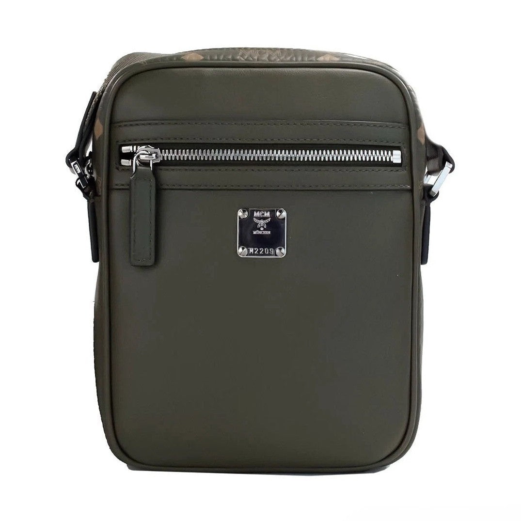 MCM Visetos Leather Camera Crossbody Bag