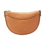 Michael Kors Dover Small Luggage Pebbled Leather Half Moon Crossbody Bag Purse