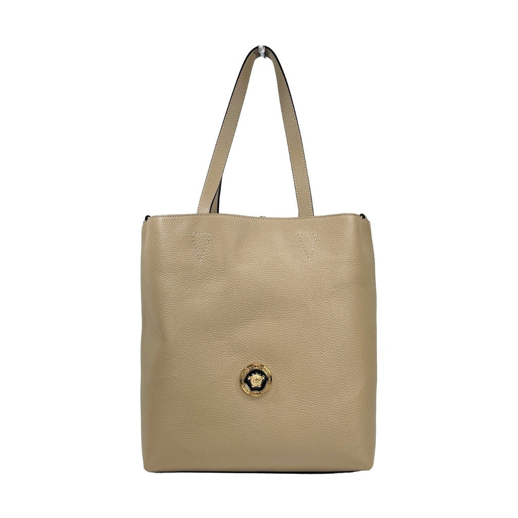 Versace Medusa Large Leather Tote Bag With Pouch