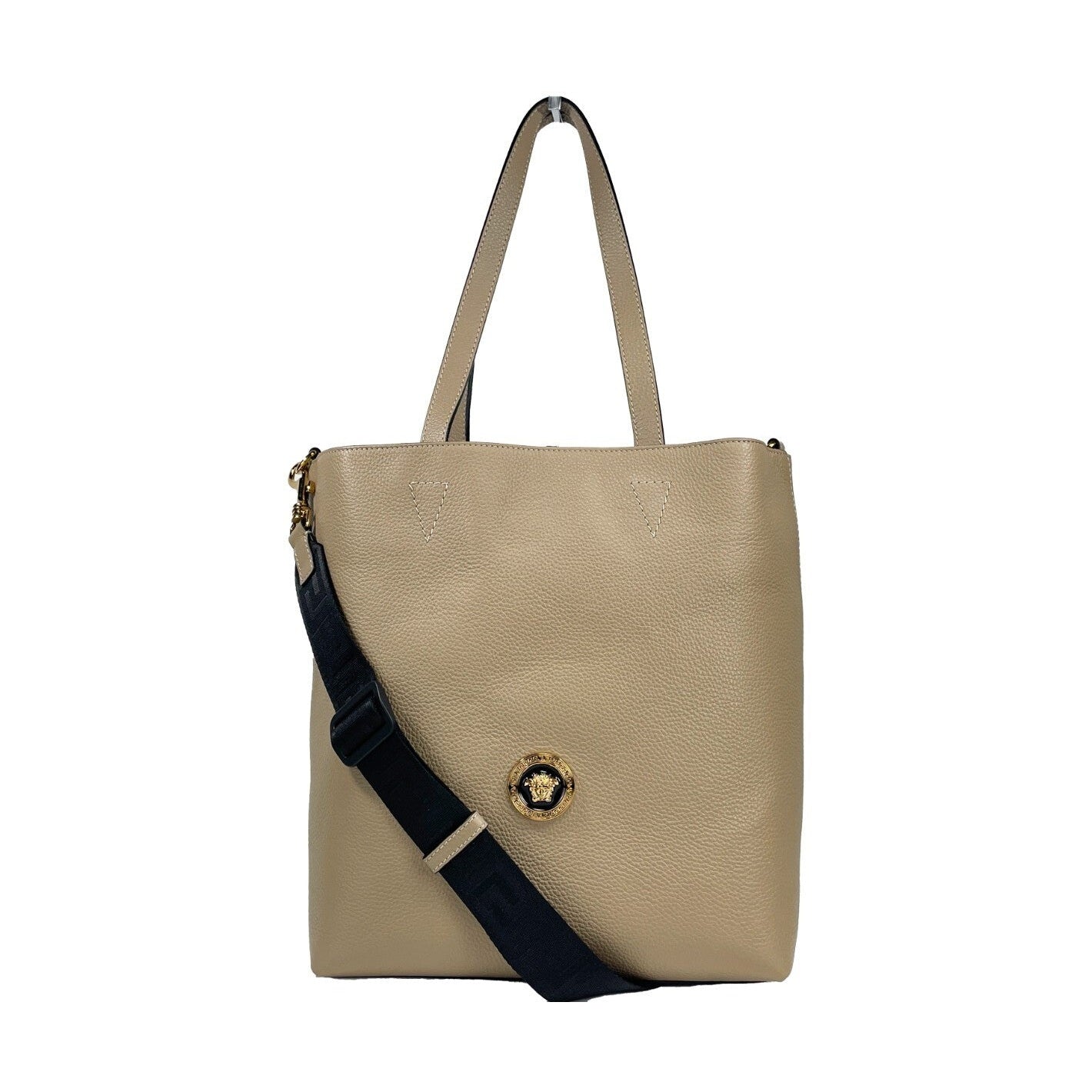 Versace Medusa Large Leather Tote Bag With Pouch
