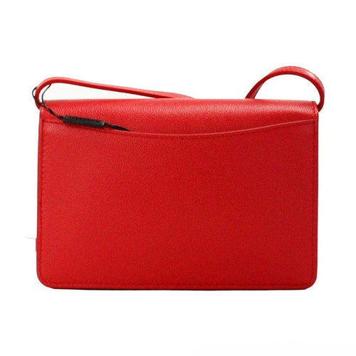 Burberry Hampshire Small Red Embossed Logo Smooth Leather Crossbody Bag