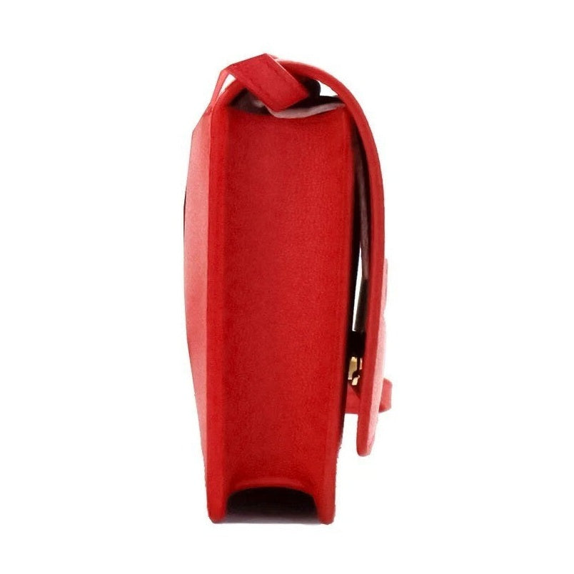 Burberry Hampshire Small Red Embossed Logo Smooth Leather Crossbody Bag