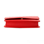 Burberry Hampshire Small Red Embossed Logo Smooth Leather Crossbody Bag