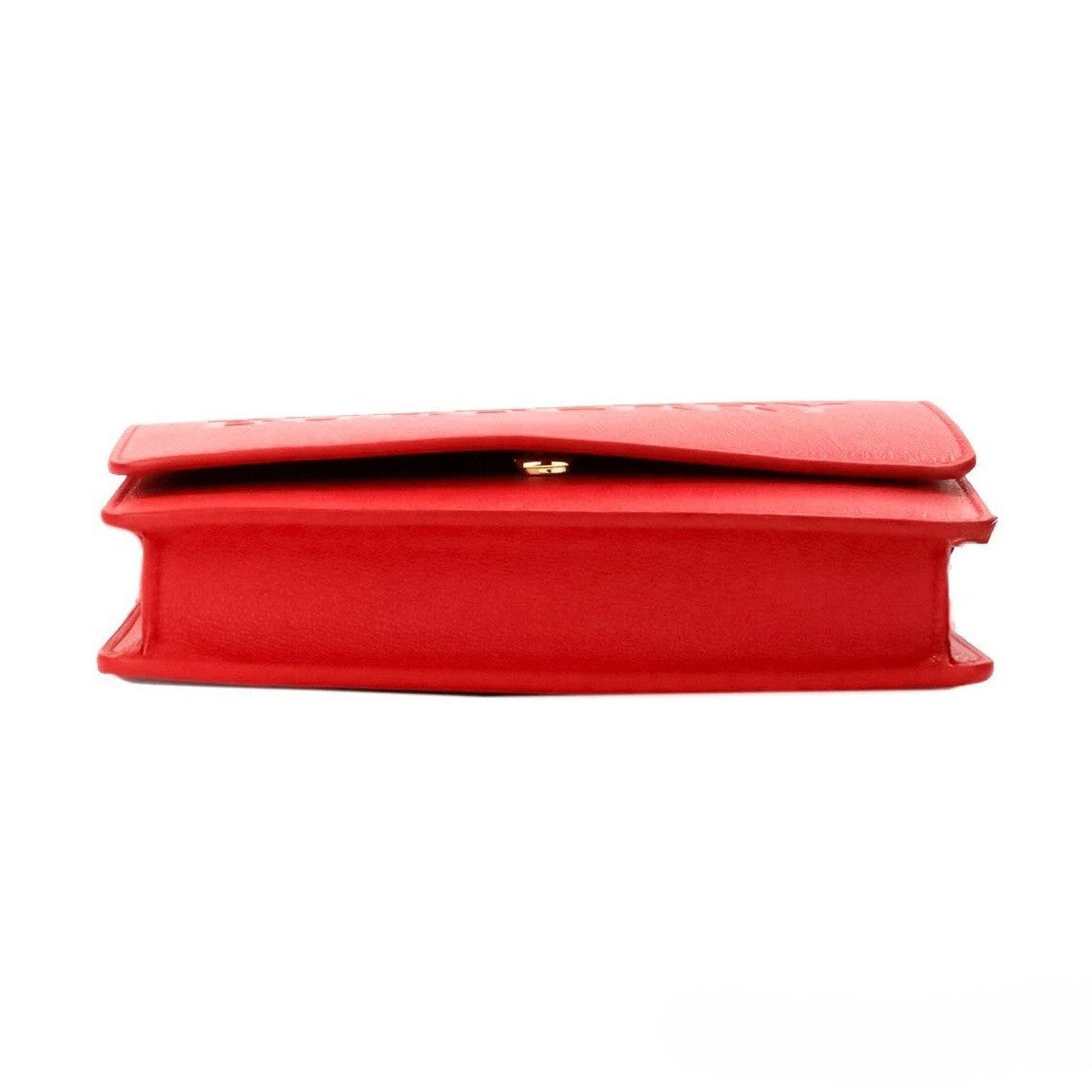 Burberry Hampshire Small Red Embossed Logo Smooth Leather Crossbody Bag