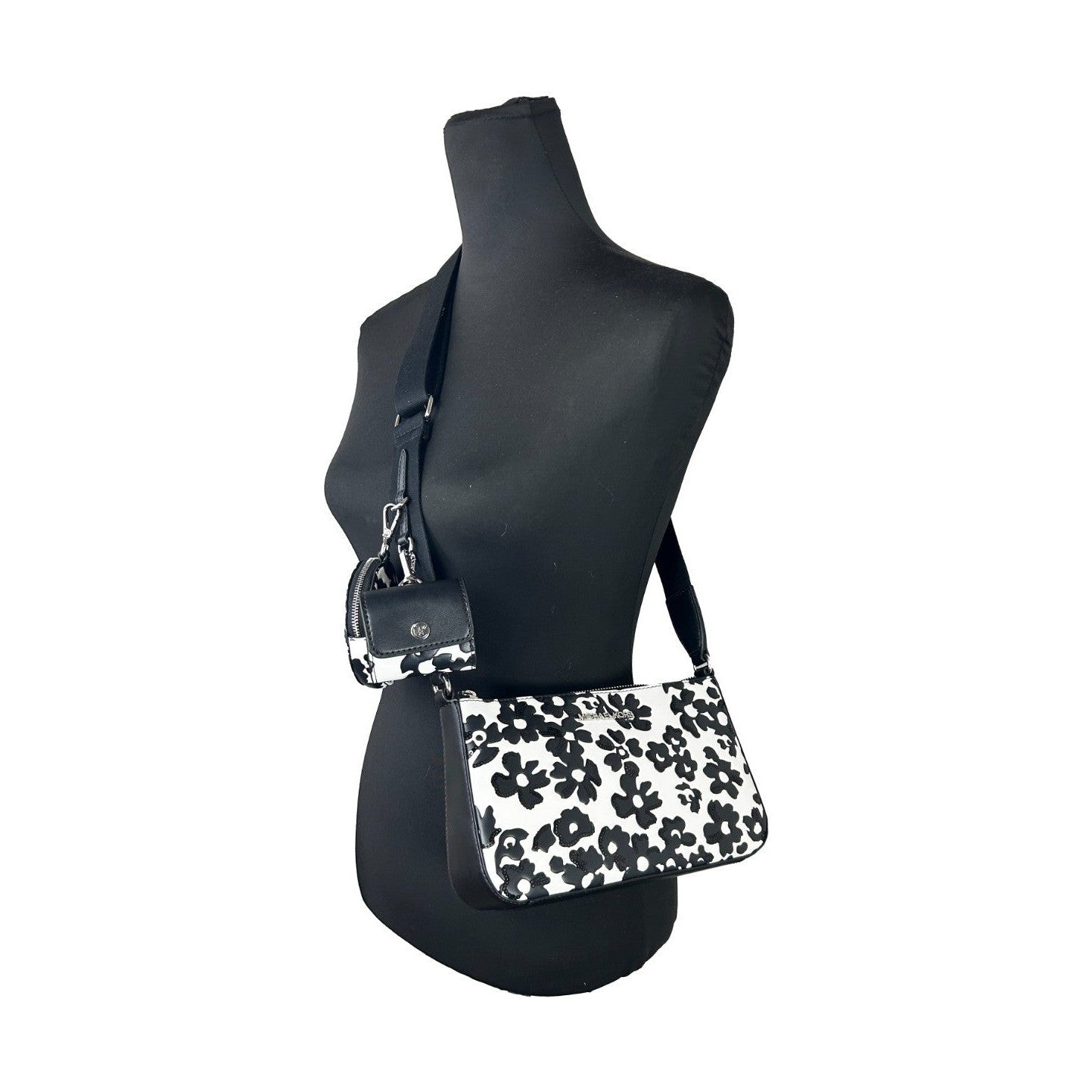 Michael Kors Floral Crossbody Tech Attachment Bag Purse