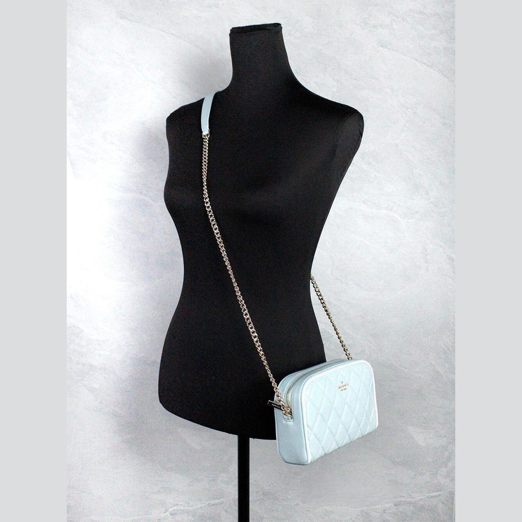 Kate Spade Carey Mini Wild Sage Quilted Smooth Leather Camera Crossbody Bag