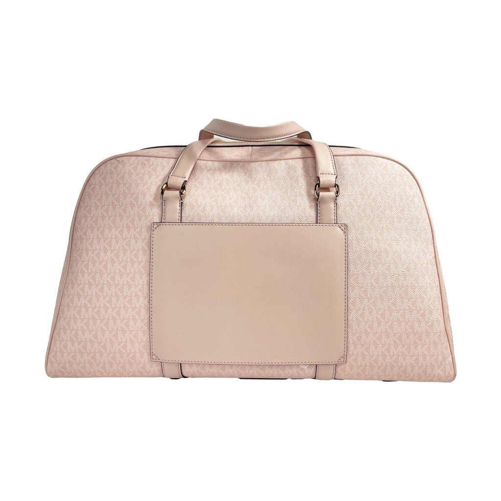 Michael Kors Travel Extra Large Powder Blush PVC Top Zip Weekender Luggage Bag