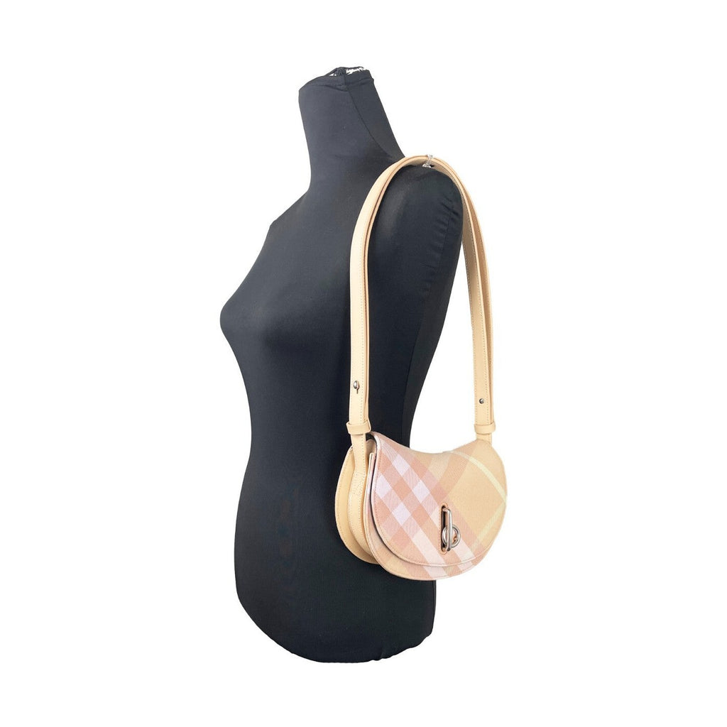 Burberry Mini Check Rocking Horse Crossbody Bag Purse