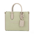 Michael Kors Mirella Small Powder Blush Canvas Shopper Crossbody Handbag Purse