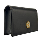 Versace Mini Chain Black Crossbody Wallet Bag