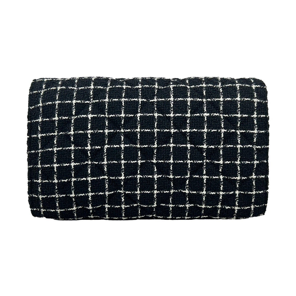 Versace Wallet On A Chain Fabric Black Crossbody Bag