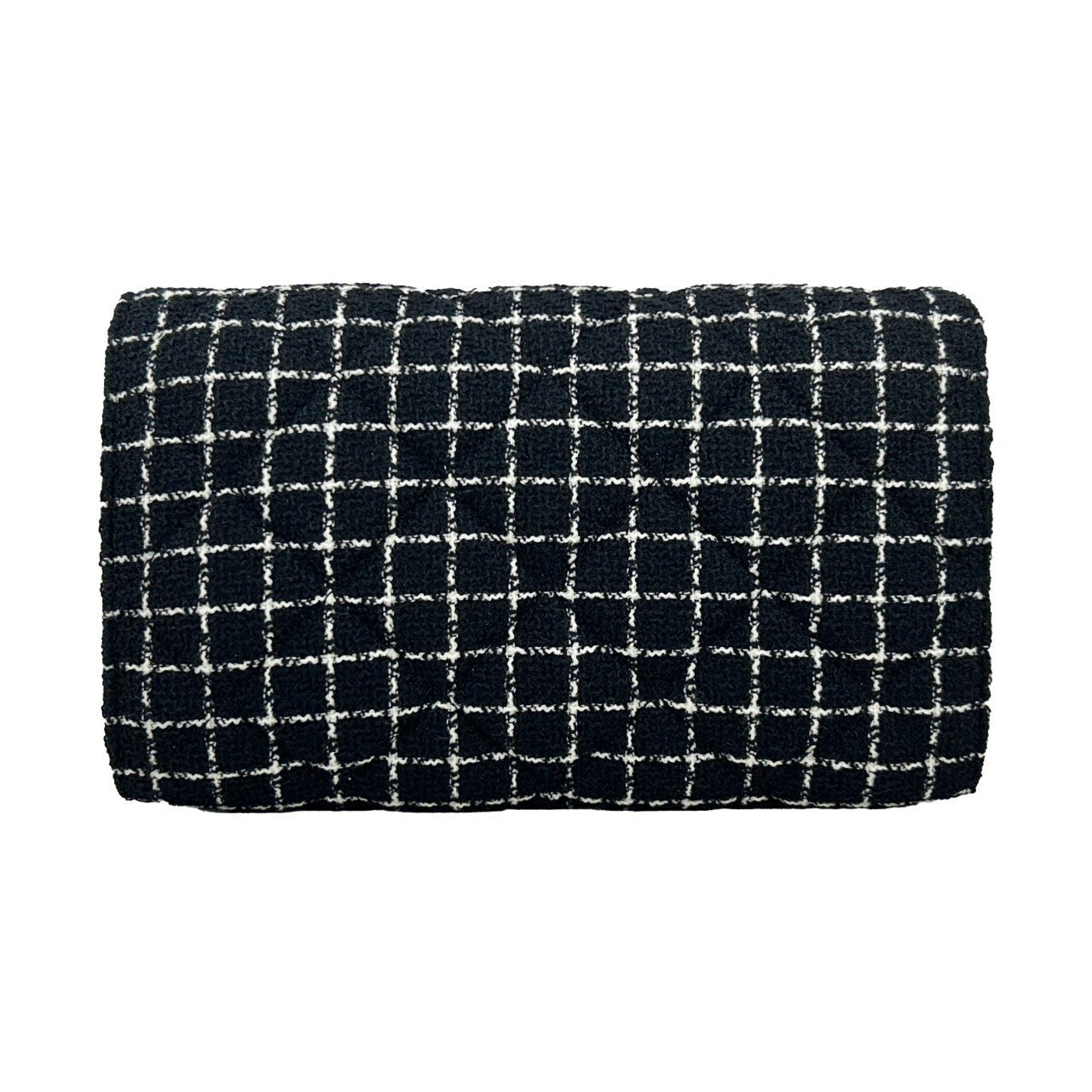 Versace Wallet On A Chain Fabric Black Crossbody Bag
