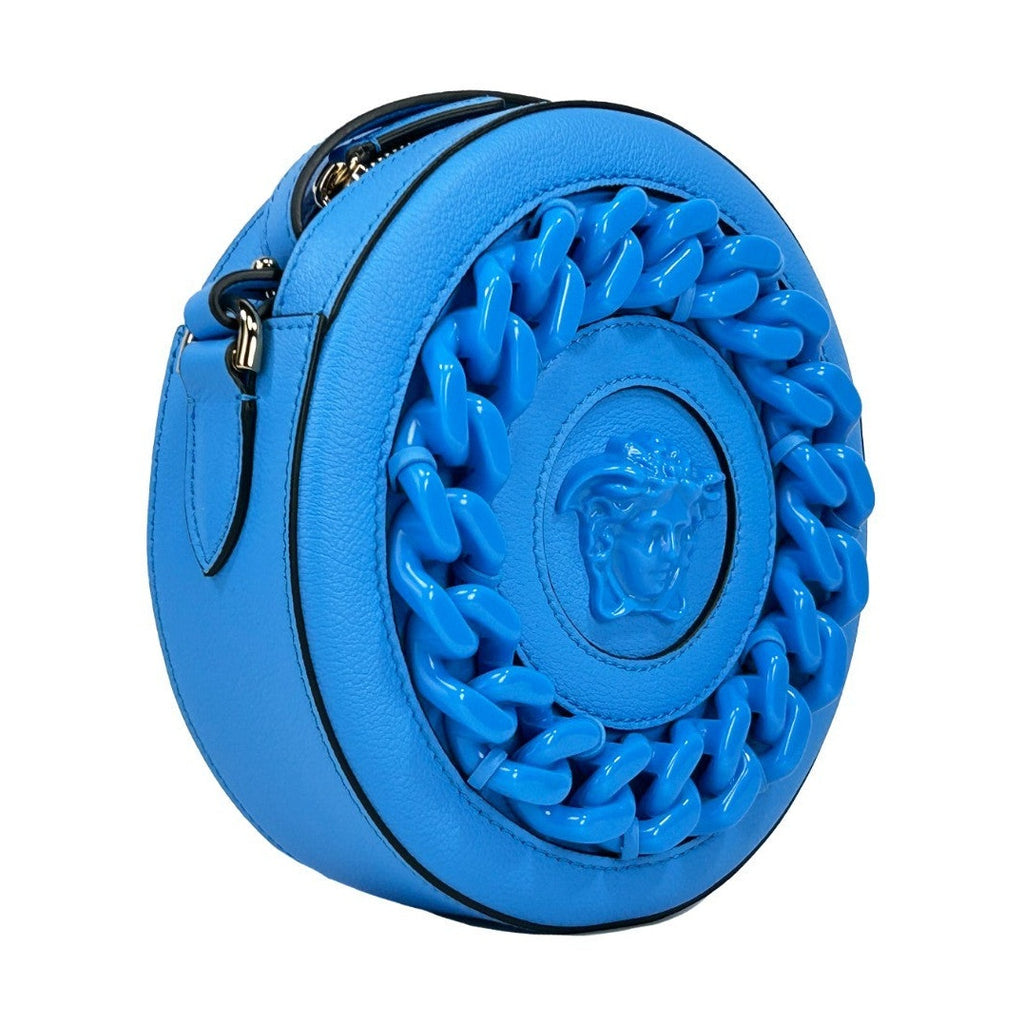 Versace Round Disco Leather Camera Case Crossbody Bag