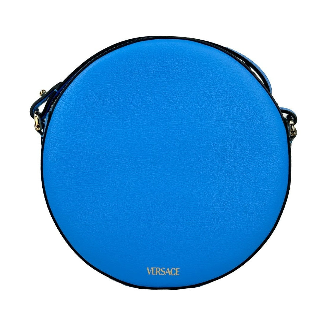 Versace Round Disco Leather Camera Case Crossbody Bag