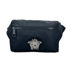 Versace Medusa Black Nylon Belt Bag Waist Fanny Pack Purse