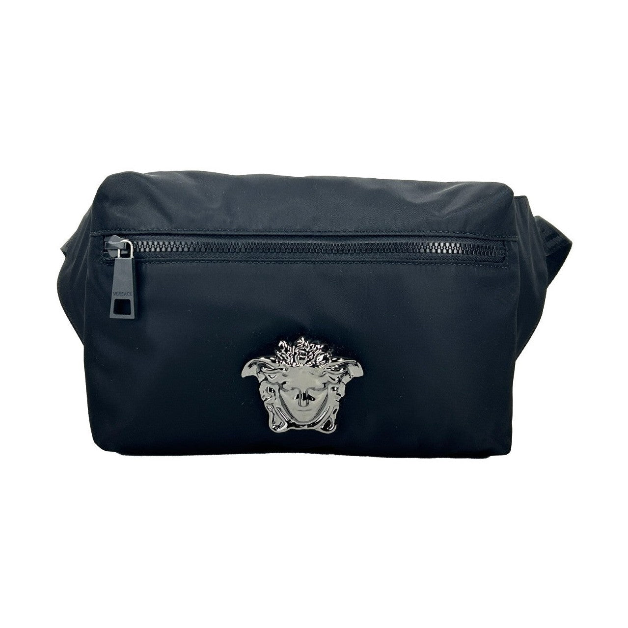 Versace Medusa Black Nylon Belt Bag Waist Fanny Pack Purse