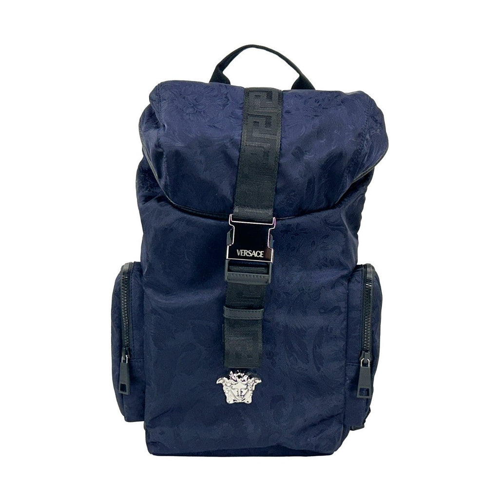 Versace Medusa Nylon Buckle Drawstring Backpack Bag