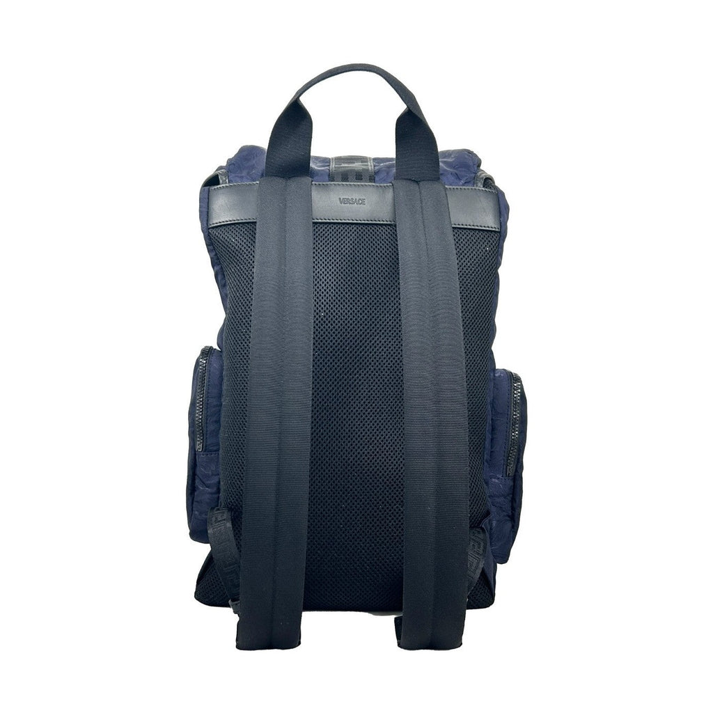 Versace Medusa Nylon Buckle Drawstring Backpack Bag
