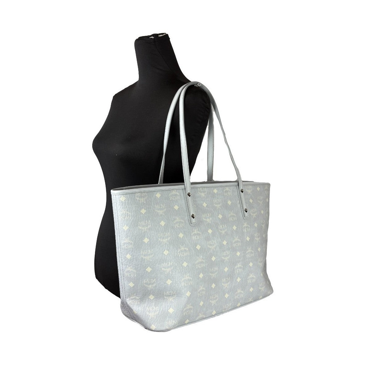 MCM Aren Leather Shoulder Tote Bag