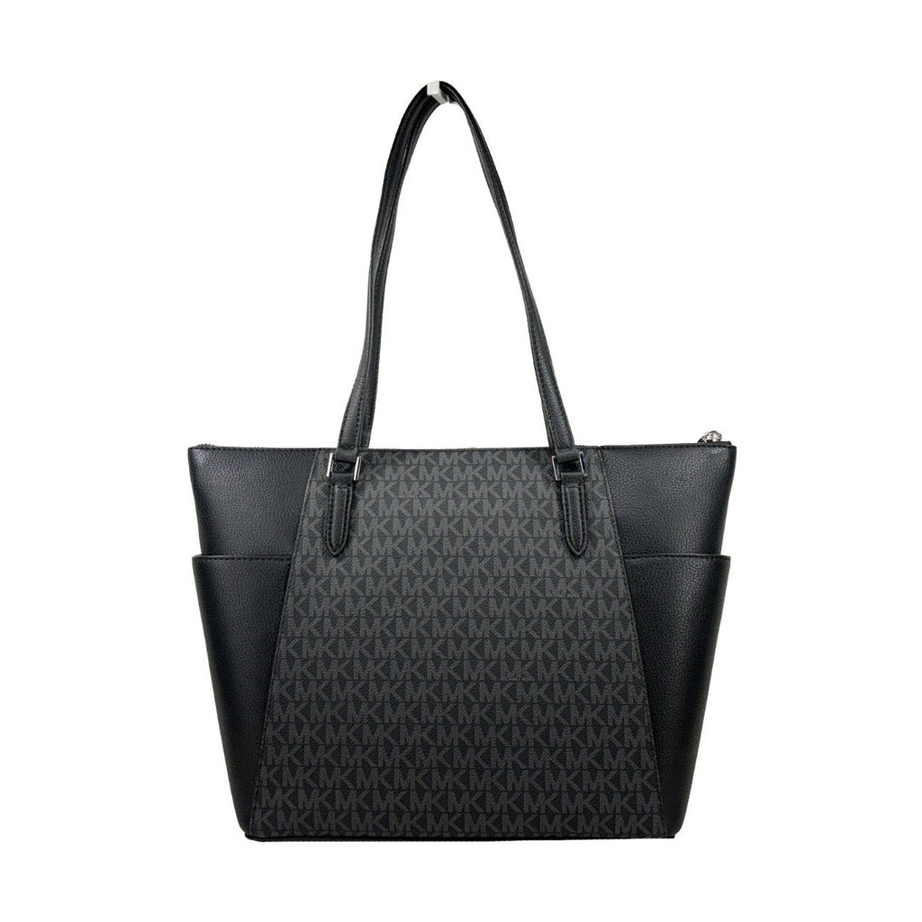 Michael Kors Charlotte Leather Top Zip Tote Bag
