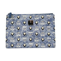 MCM Aren Flat Pouch Denim Crossbody Bag
