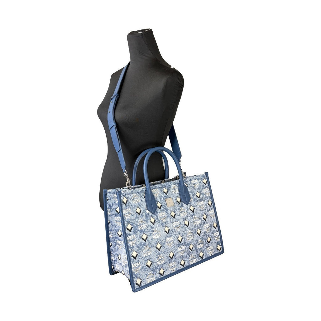 MCM Aren Munchen Denim Tote Bag