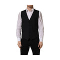 Dolce & Gabbana Black Wool Single Breasted Waistcoat Vest