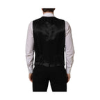 Dolce & Gabbana Black Wool Single Breasted Waistcoat Vest