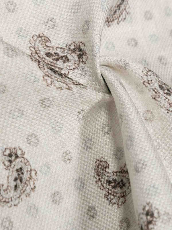 Brunello Cucinelli Multicolor Linen Pocket Square