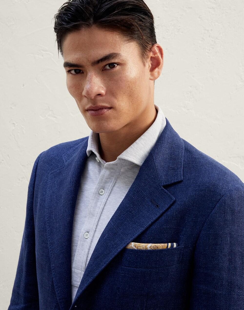 Brunello Cucinelli Yellow Silk Pocket Square