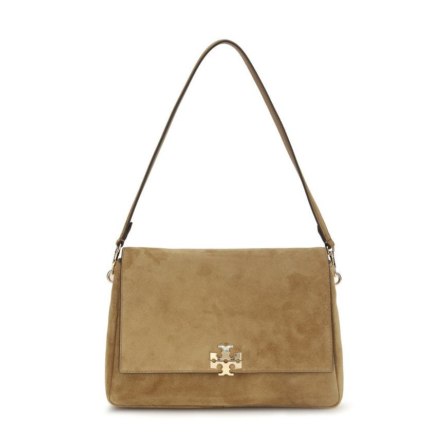 Tory Burch Beige Calf Leather Bos Taurus Shoulder Bag